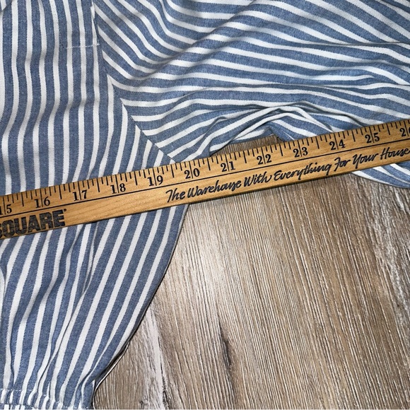 Vintage Sunshine Valley Women's Striped Button Up Dress Balloon Sleeves Midi USA - Picture 10 of 14